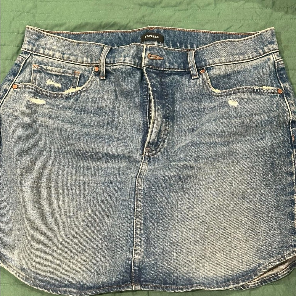 Express Blue Denim Skirt